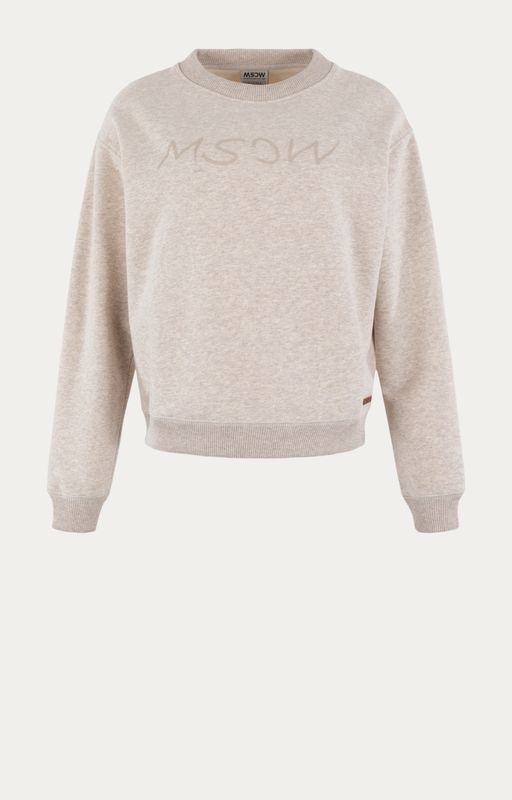 Moscow 2301 Sweatshirt lange mouw Beige 57-04-Logo