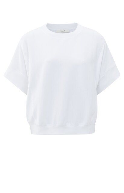 YaYa Geribde jersey top Wit 01-709313-508