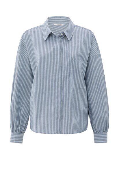 YaYa Gestreepte blouse Blauw 01-201178-508