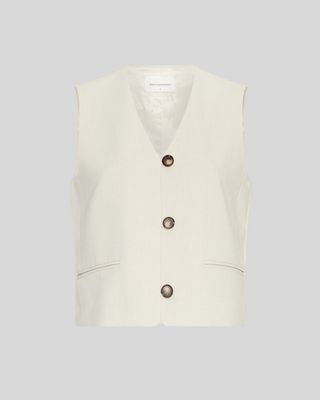 MSCH Copenhagen Rosina Michelle  short waistcoat Beige