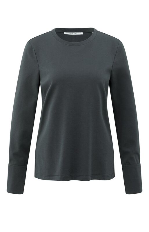 YaYa Jersey zwarte top met manchetten