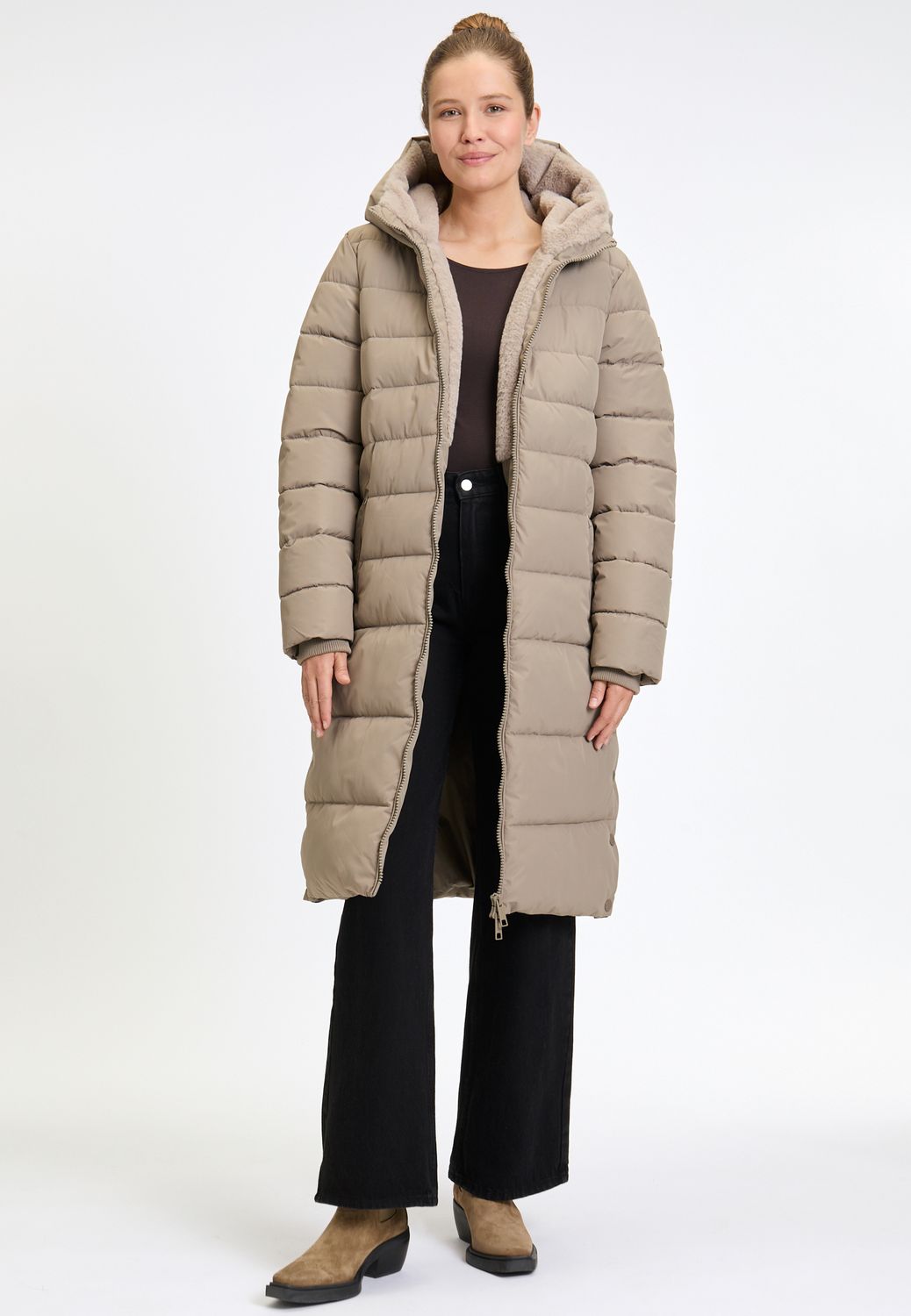 Covered Amy lange beige jas