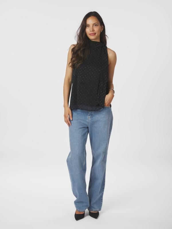 Neo Noir Lorelei Bedazzled Top Zwart 166983
