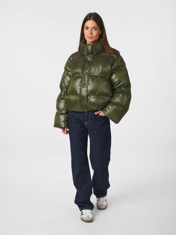 Neo Noir Rhea Shiny Puffer Jacket Groen 165094