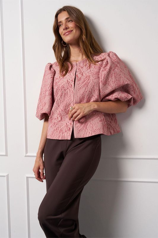 Studio Anneloes Hanne jacquard jacket Roze 13272