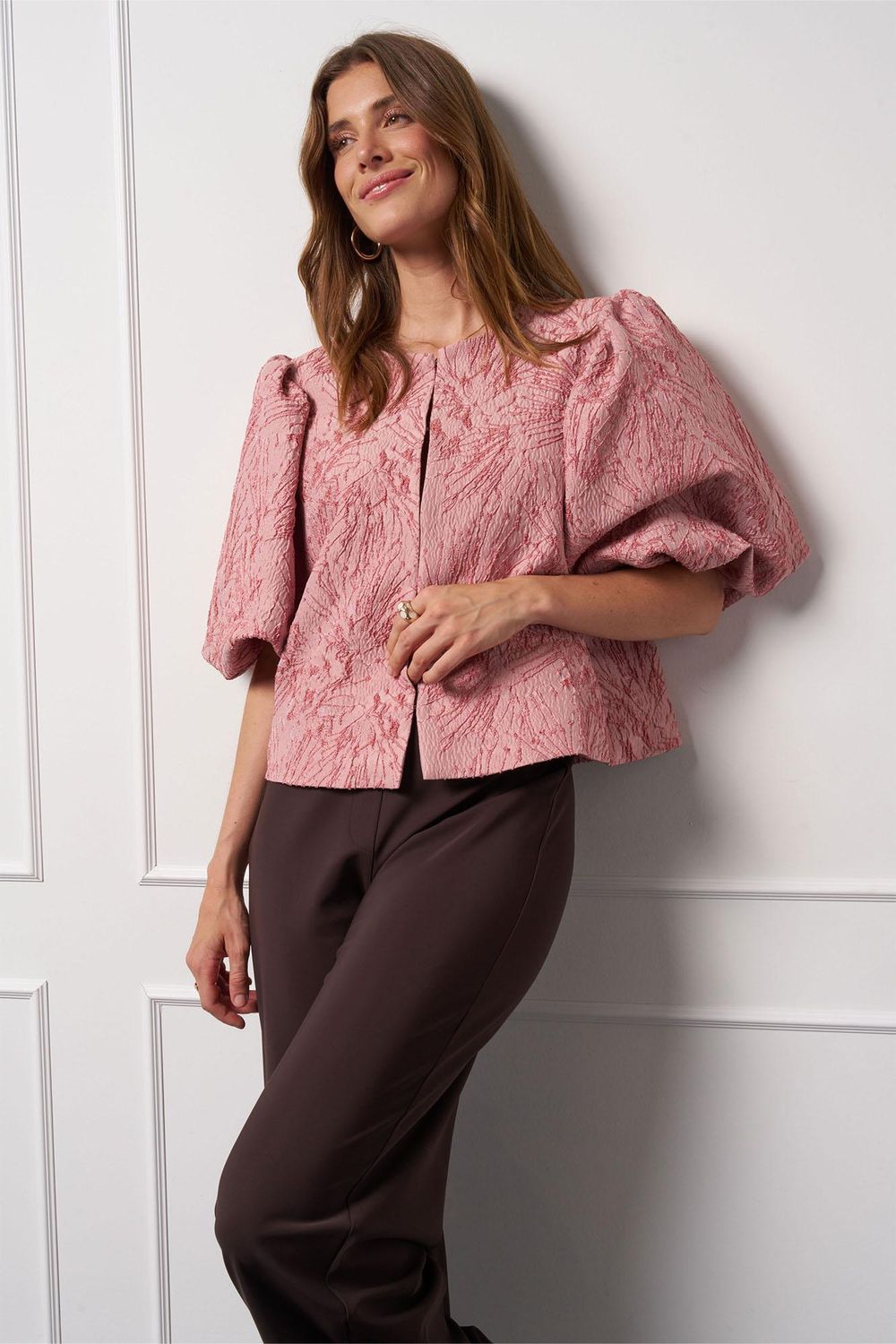 Studio Anneloes Hanne jacquard jacket Roze 13272