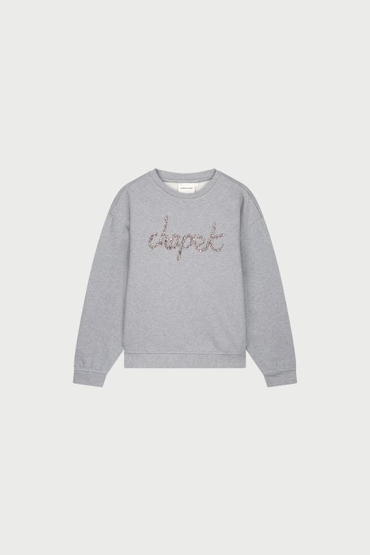 Fabienne Chapot Terry Rhinestone sweater Grijs CLTSWE09AW25