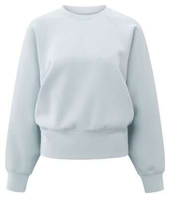 YAYA Fijngeribde raglan sweater Grijs