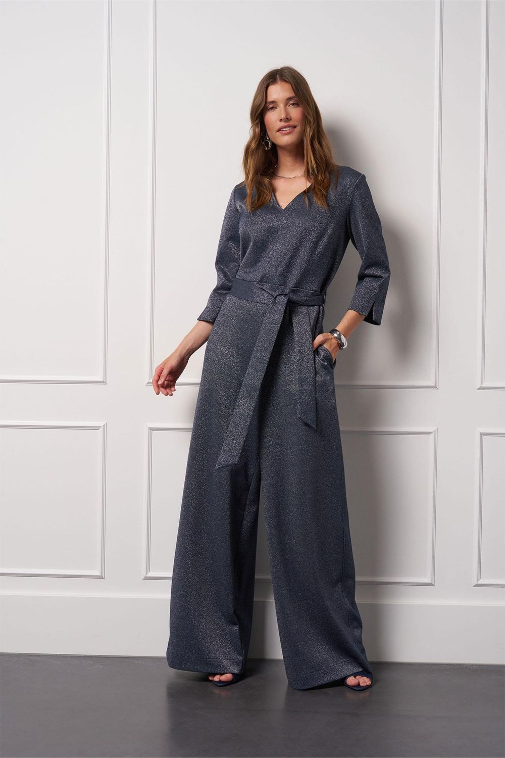 Studio Anneloes Odessi sparkle jumpsuit Grijs 13330