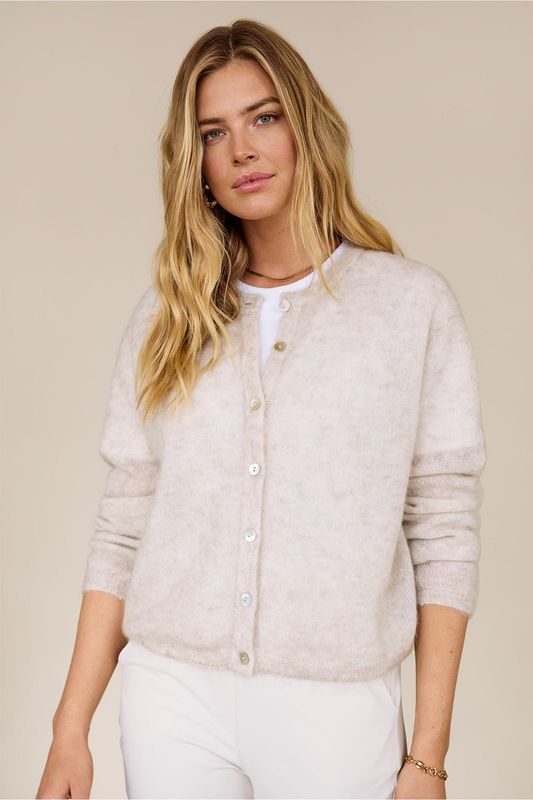 Studio Anneloes Bibi mohair cardigan Ecru 13135