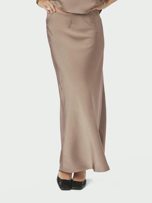 Neo Noir Vicky Heavy Sateen Skirt Bruin
