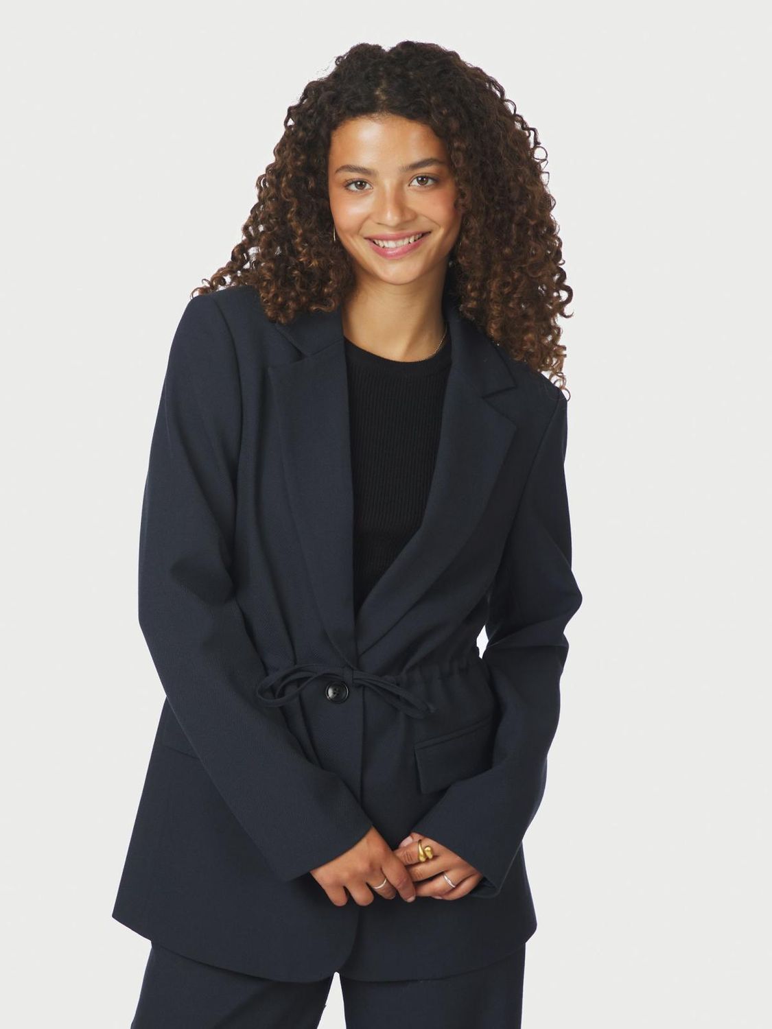 Neo Noir Jemmie Melange Blazer Blauw 165068