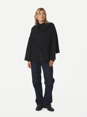 Neo Noir Wals Knit Scarf Blouse Zwart 166203