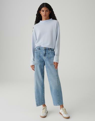 Opus Serata Shirt met lange mouwen Blauw