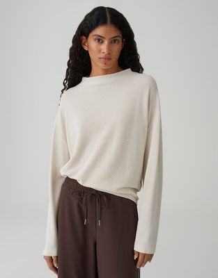 Opus Serata Shirt met lange mouwen Beige