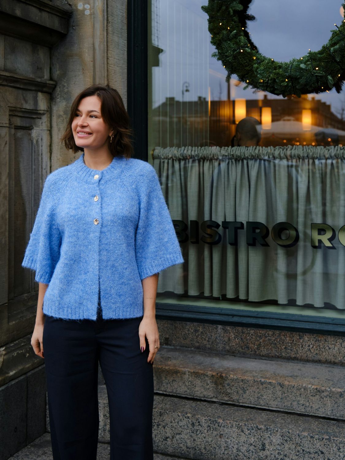 Neo Noir Benuta Fluffy Knit Cardigan Blauw 165816