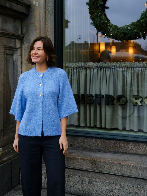 Neo Noir Benuta Fluffy Knit Cardigan Blauw 165816