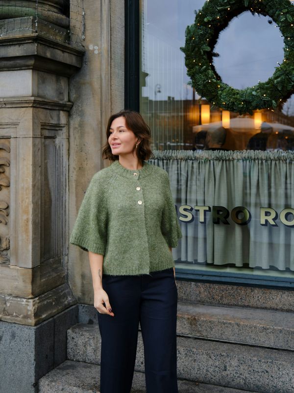 Neo Noir Benuta Fluffy  Knit Cardigan Groen 165816