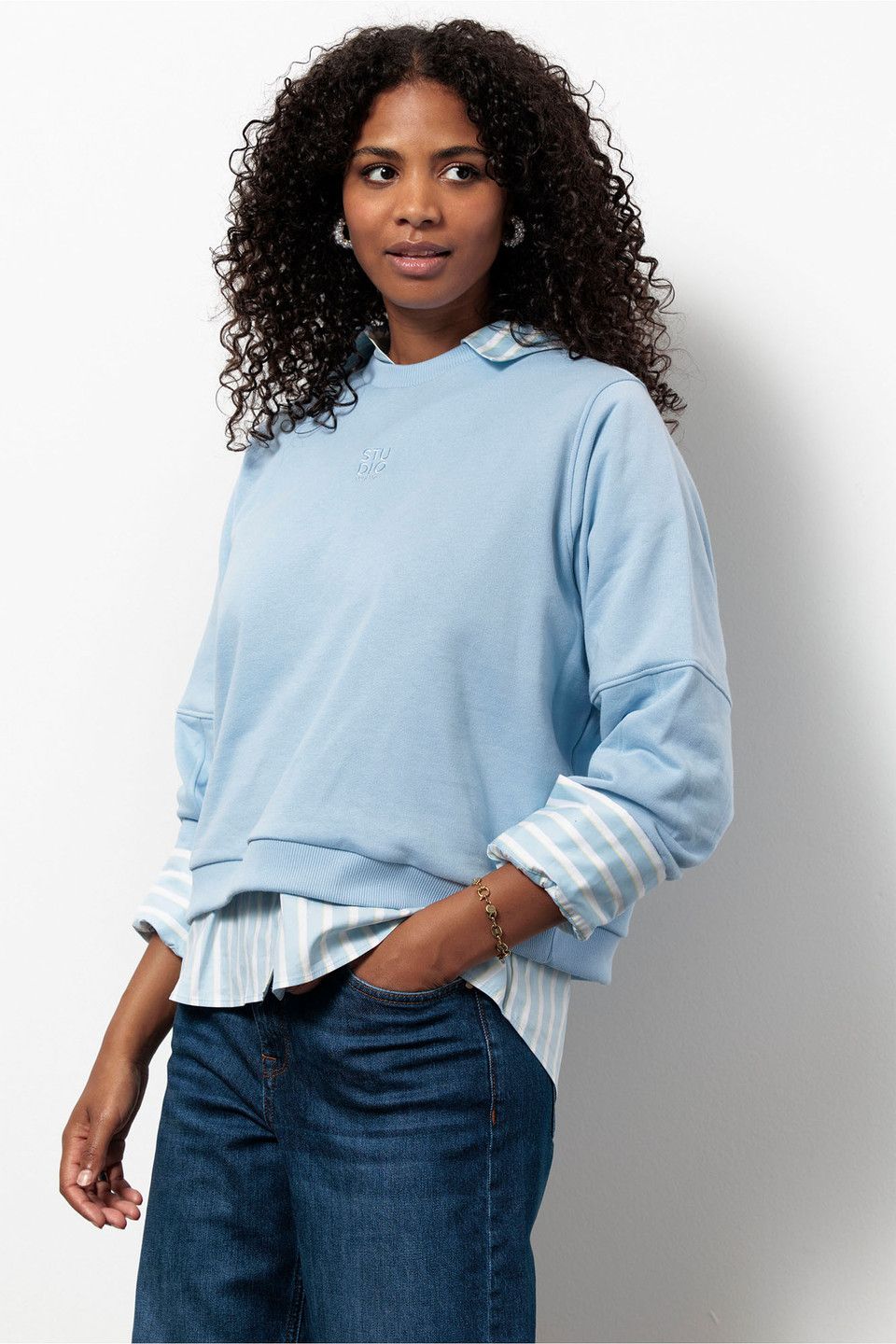 Studio Anneloes Pleuni Studio Sweater Blauw