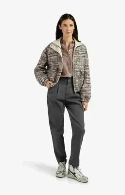 YAYA Broek met chinozakken Zwart