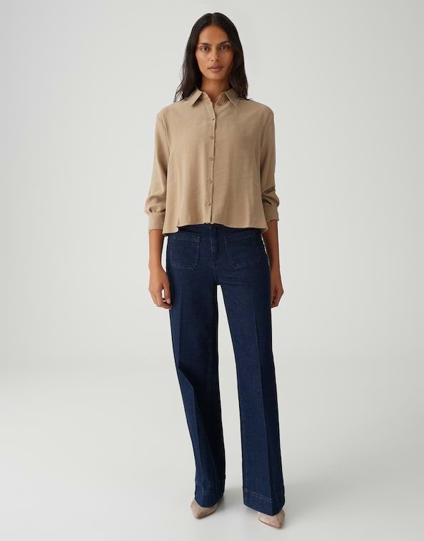 Opus Flowy Blouse Bruin