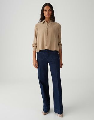 Opus Flowy Blouse Bruin