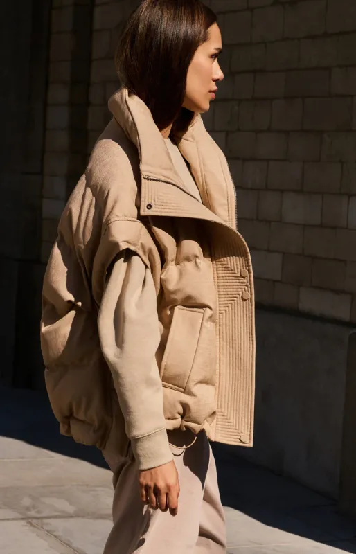 YaYa Oversized bodywarmer met kraag Goud 02-021006-601