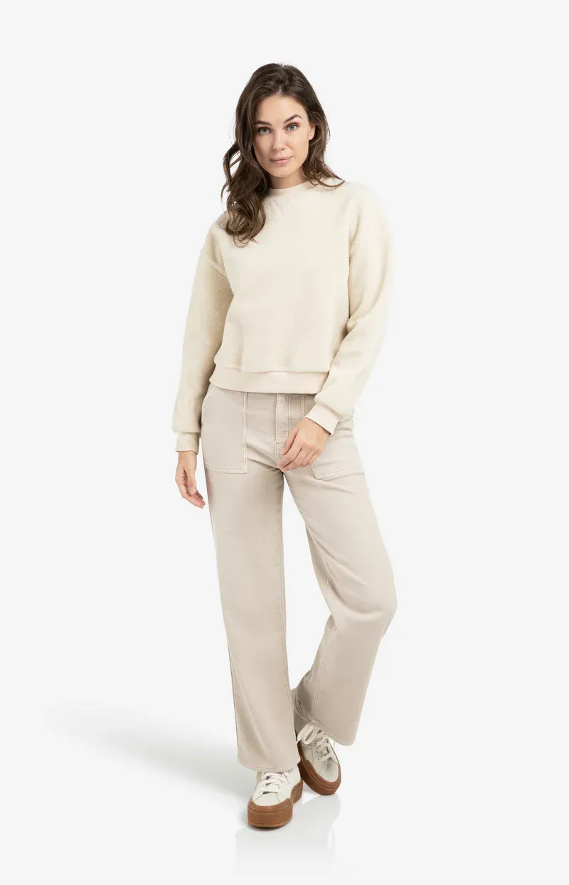 YAYA Teddy sweater Grijs