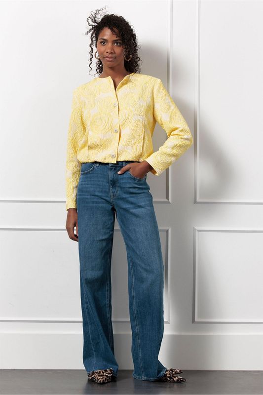 Studio Anneloes Wies jacquard jacket Geel