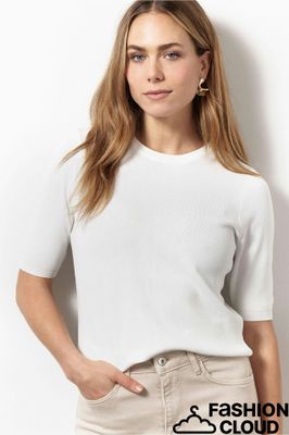 Studio Anneloes Lana Ssl Solid Pullover Ecru