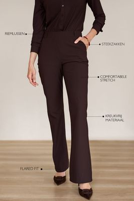 Studio Anneloes Flair Bonded Trousers Bruin