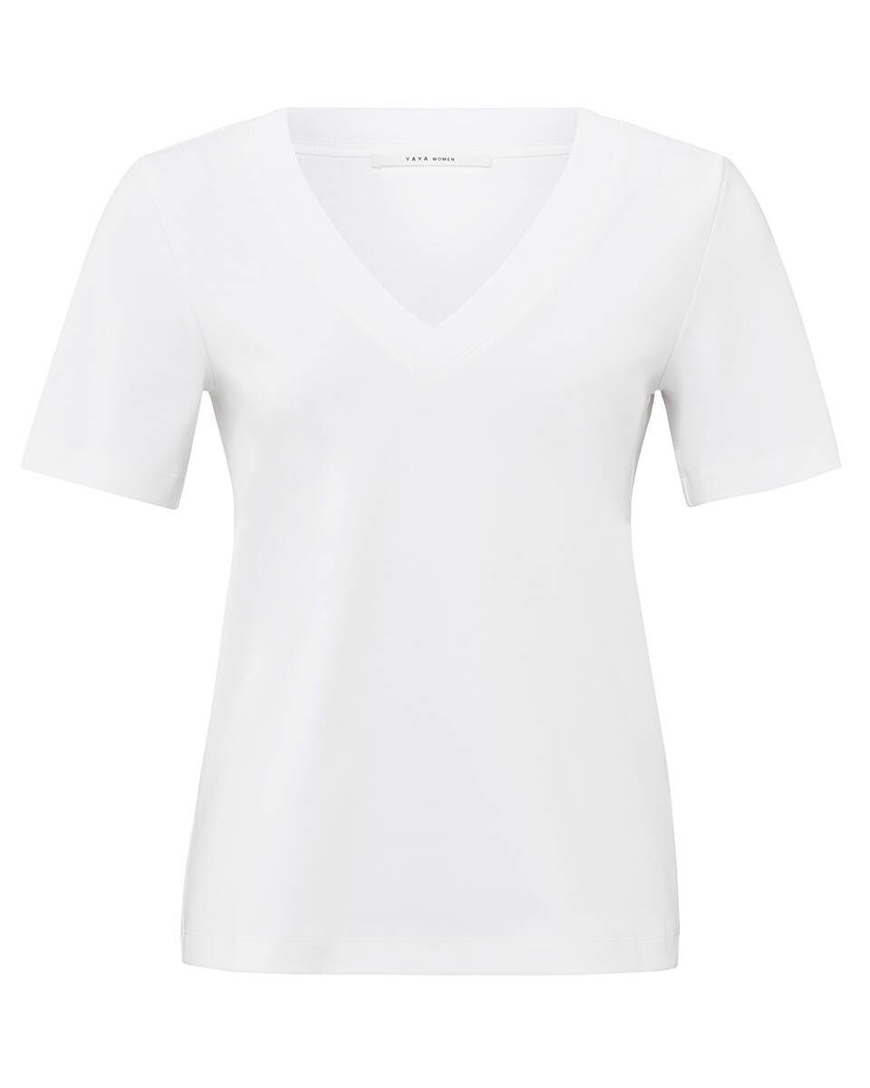 YAYA T-Shirt  V-neck Wit