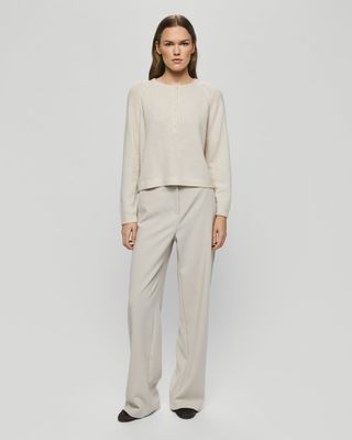 MSCH Copenhagen Macy Michelle Wide Pants LONG Ecru