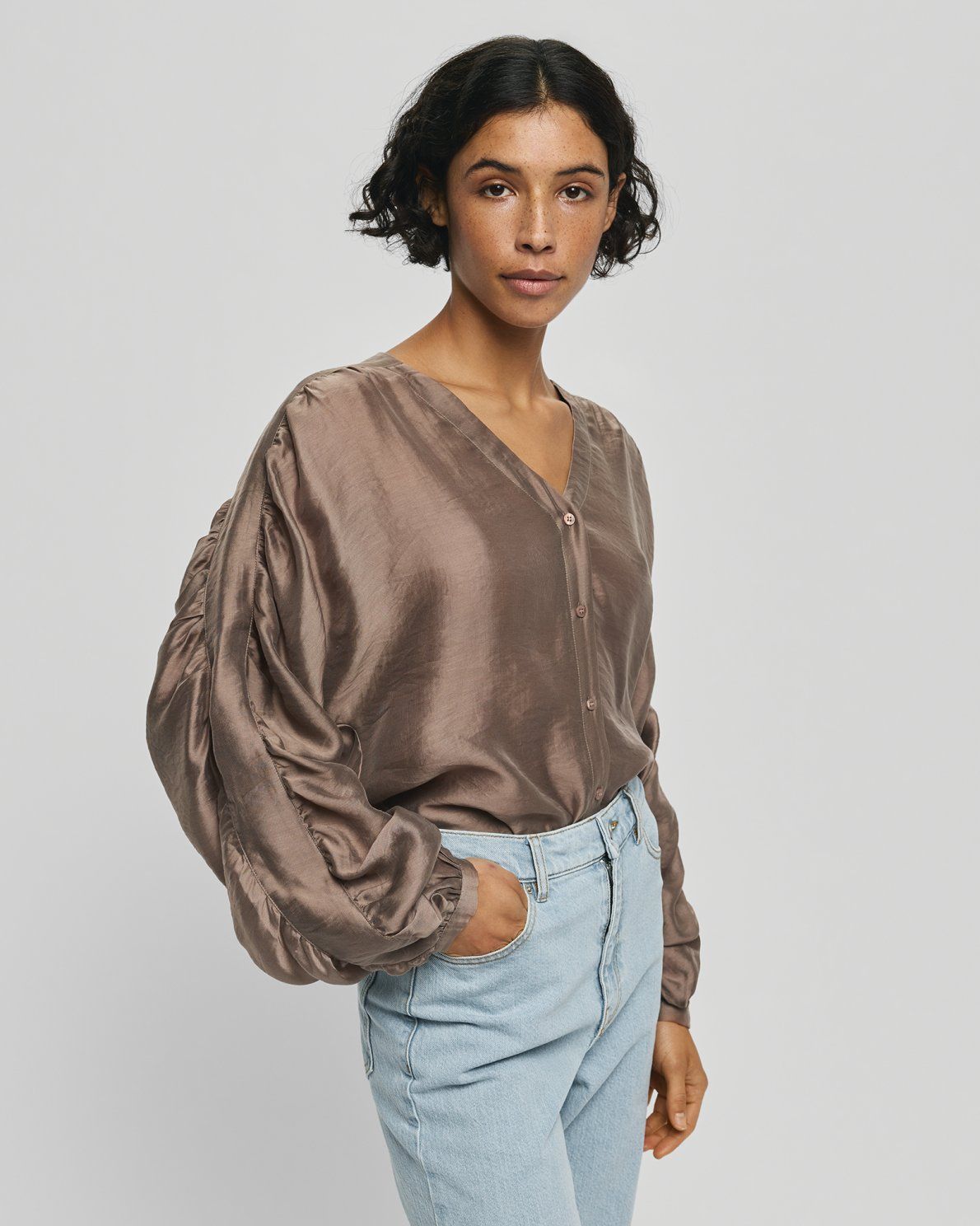 MSCH Copenhagen Ramona Rikkelia Volume Shirt Beige