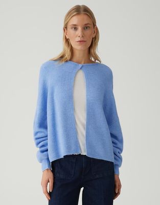 Opus Deriana Open Vest Blauw
