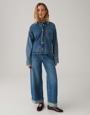 Opus Falentine Denim Shirt Blauw