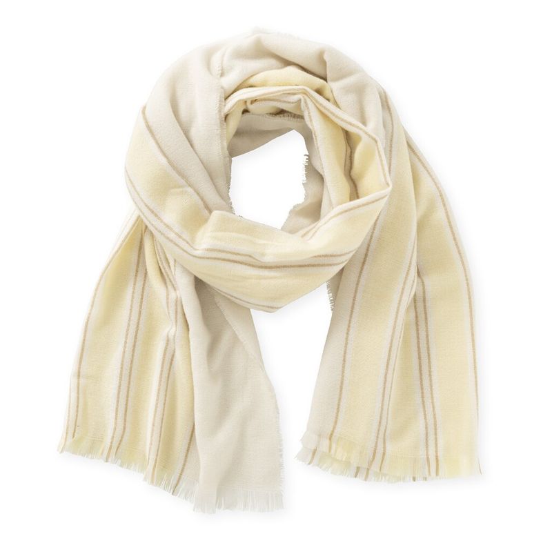 YAYA Sjaal met streepdessin Beige
