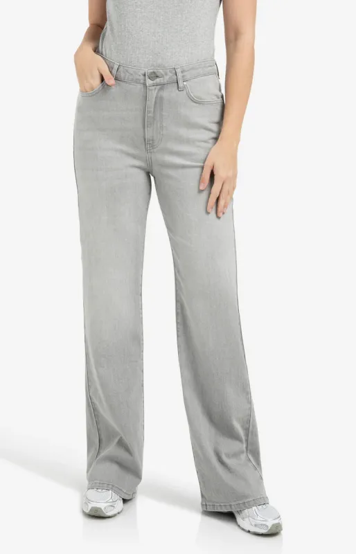 YAYA Jeans met wijde pijpen (L32) Grijs