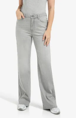 YAYA Jeans met wijde pijpen (L32) Grijs