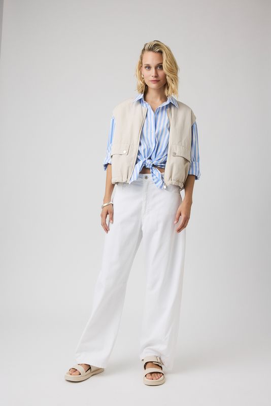 Covered Bodywarmer Becky Ecru