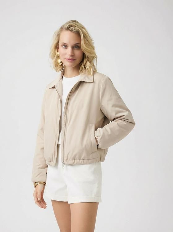Covered ladies woven jacket - YELLA Beige Yella