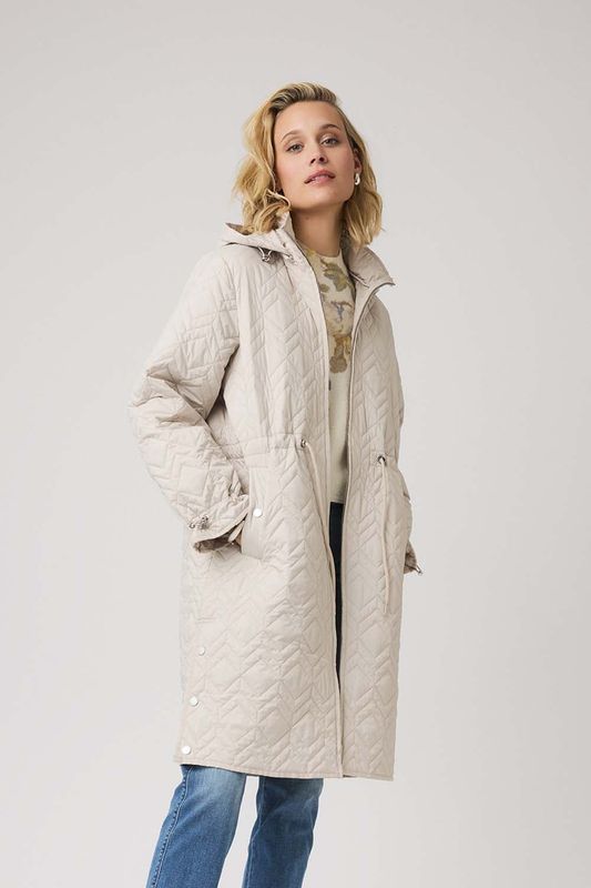 Covered GRS ladies woven jacket - GESA Beige Gesa