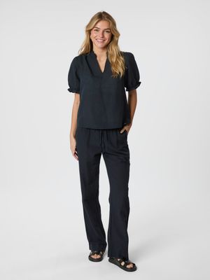 Neo Noir Sonar Linen Pants Blauw