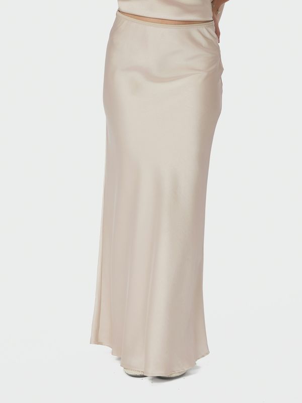 Neo Noir Vicky Heavy Sateen Skirt Beige