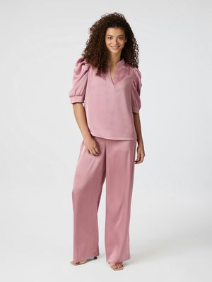 Neo Noir Roella Heavy Sateen Blouse Roze