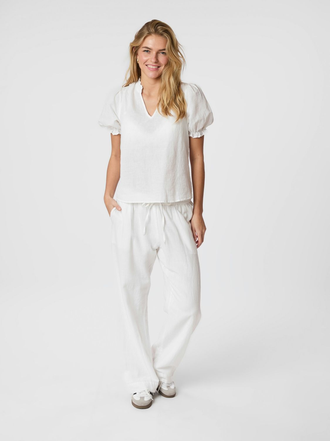 Neo Noir Sonar Linen Pants Wit