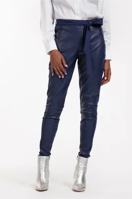 Studio Anneloes Margot leather trousers Paars