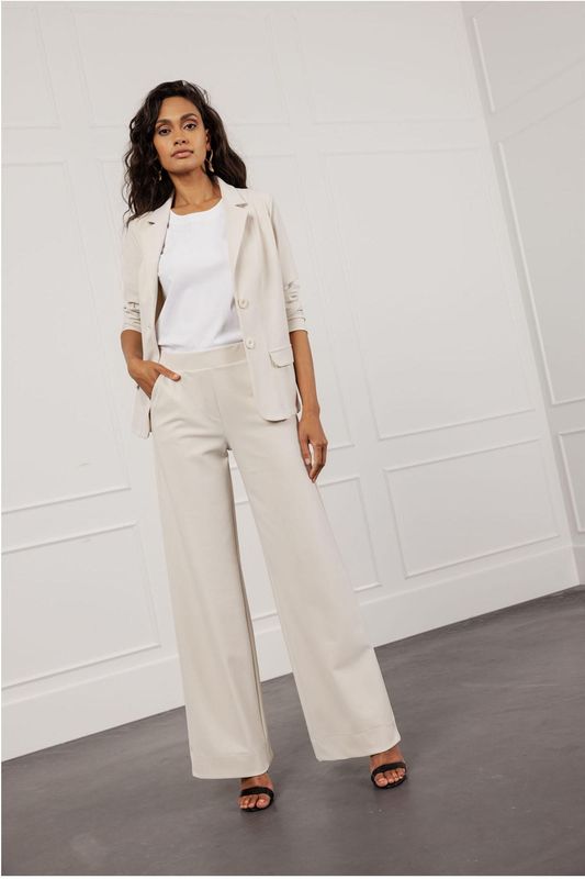 Studio Anneloes Lexie bonded trousers Beige
