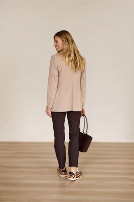 Studio Anneloes Anne bonded trousers espresso