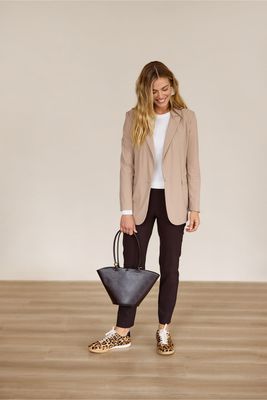 Studio Anneloes Anne bonded trousers espresso